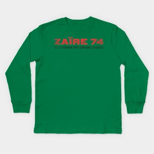 Ali vs Foreman - Zaire 74 vintage Kids Long Sleeve T-Shirt